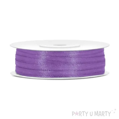 tasiemka satynowa liliowa 3 mm 50 m