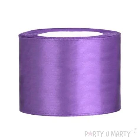 tasiemka satynowa liliowa 50 mm 25 m