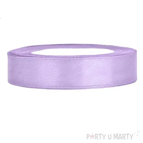 tasiemka satynowa liliowa jasna 12 mm 25 m