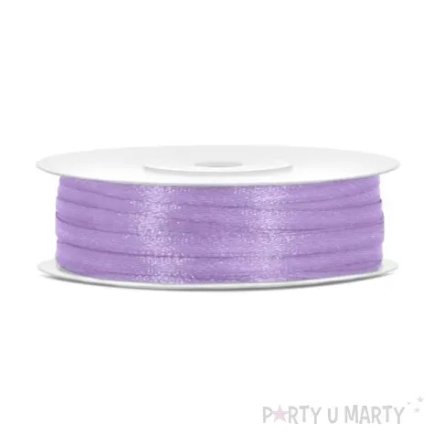 tasiemka satynowa liliowa jasna 3 mm 50 m