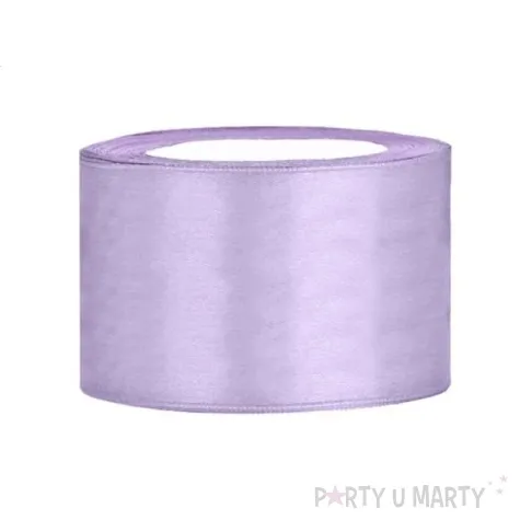 tasiemka satynowa liliowa jasna 38 mm 25 m