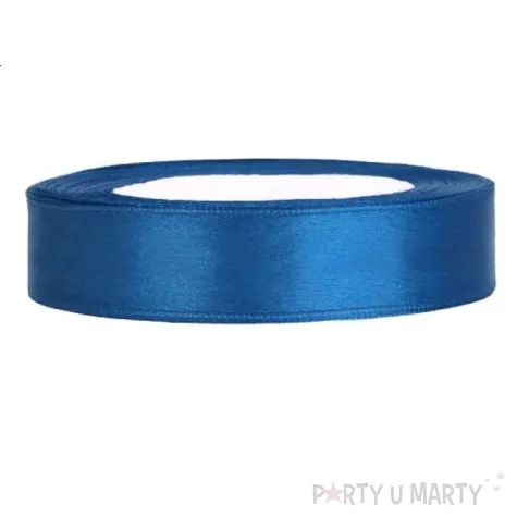 tasiemka satynowa niebieska 12 mm 25 m