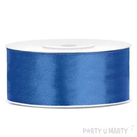 tasiemka satynowa niebieska krolewski 25 mm 25 m