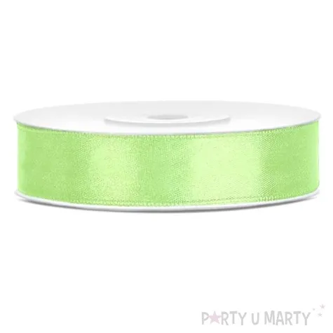 tasiemka satynowa pistacjowa 12 mm 25 m