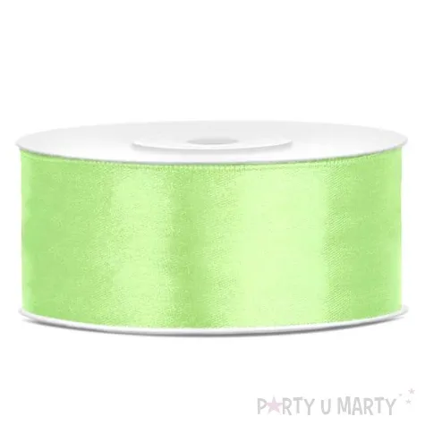 tasiemka satynowa pistacjowa 25 mm 25 m