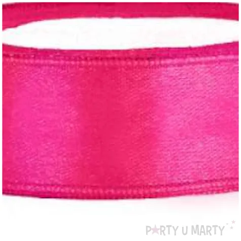 tasiemka satynowa rozowa ciemna 12 mm 25 m