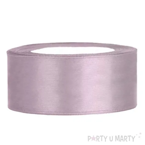 tasiemka satynowa rozowa pudrowa ciema 25 mm 25 m