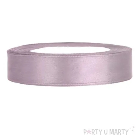 tasiemka satynowa rozowa pudrowa ciemna 12 mm 25