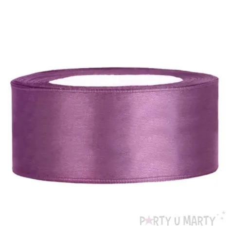 tasiemka satynowa sliwkowa 25 mm 25 m