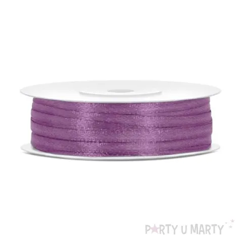 tasiemka satynowa sliwkowa 3 mm 50 m