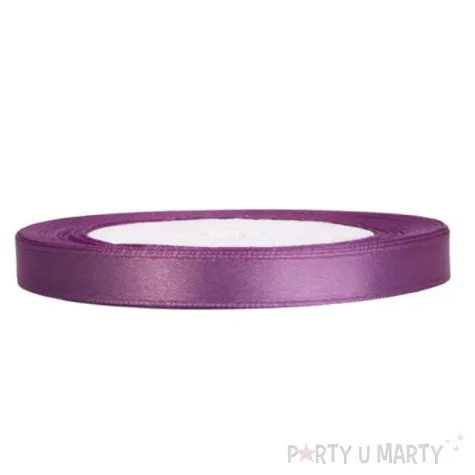 tasiemka satynowa sliwkowa 6 mm 25 m