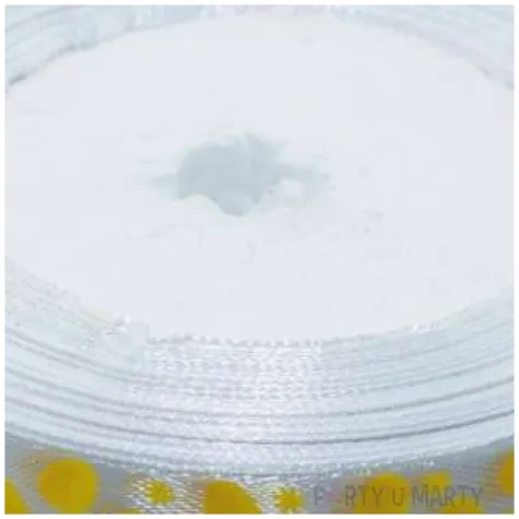 tasiemka satynowa swiateczna jajka i kwiatki biala brewis 12 mm 22 m