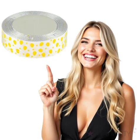 tasiemka satynowa swiateczna jajka i kwiatki biala brewis 25 mm 22 m