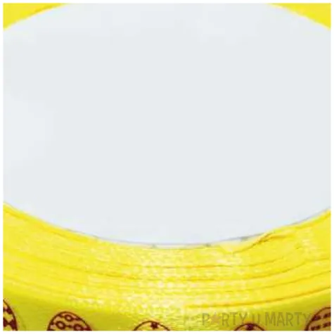 tasiemka satynowa swiateczna pisanki zolta brewis 12 mm 22 m