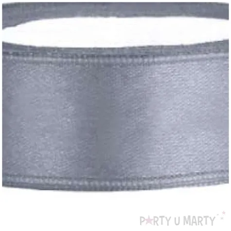 tasiemka satynowa szara 12 mm 25 m