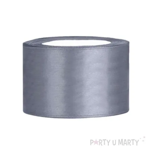 tasiemka satynowa szara 38 mm 25 m