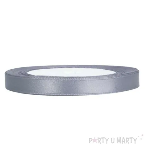 tasiemka satynowa szara jasna 6 mm 25 m