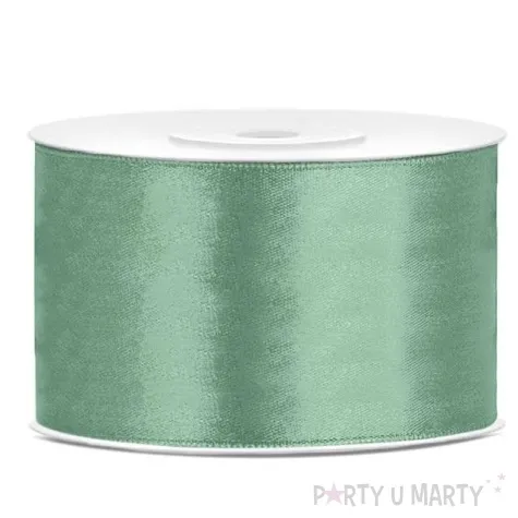 tasiemka satynowa szarozielona 38 mm 25 m