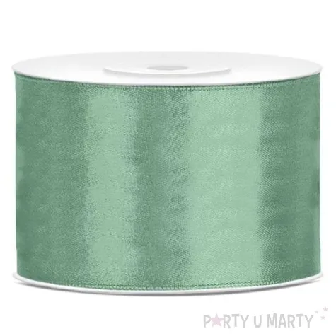 tasiemka satynowa szarozielony 50 mm 25 m