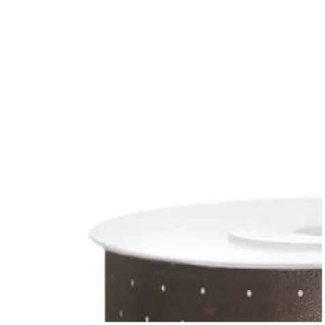 tasiemka satynowa w kropki brazowa zimna 25 mm 25 m