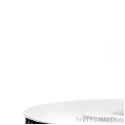 tasiemka satynowa w kropki czarna 6 mm 25 m