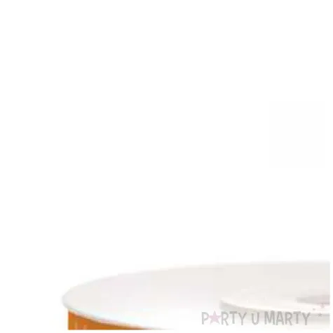 tasiemka satynowa w kropki pomaranczowa 6 mm 25 m