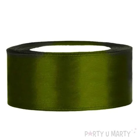 tasiemka satynowa zielona 25 mm 25 m