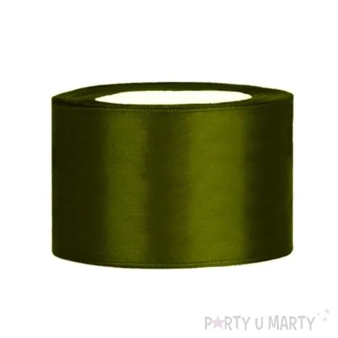 tasiemka satynowa zielona 38 mm 25 m