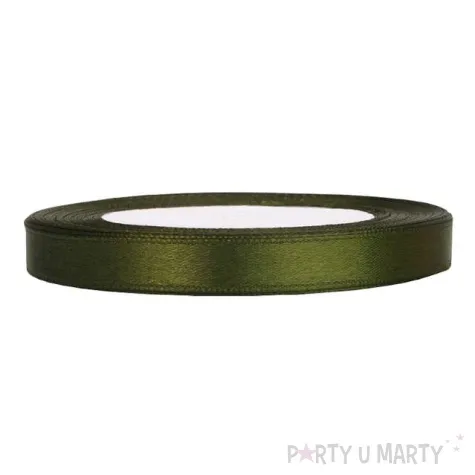 tasiemka satynowa zielona 6 mm 25 m