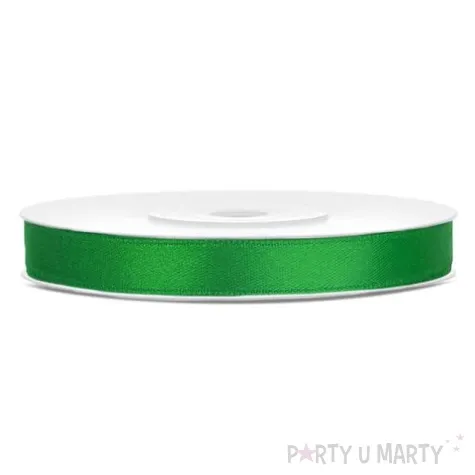 tasiemka satynowa zielona szmaragdowa 6 mm 25 m
