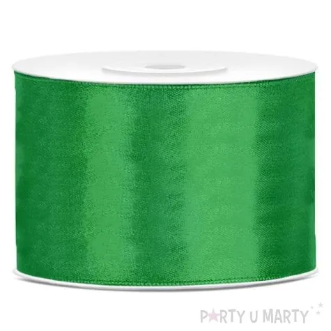 tasiemka satynowa zielony szmaragdowy 50 mm 25 m