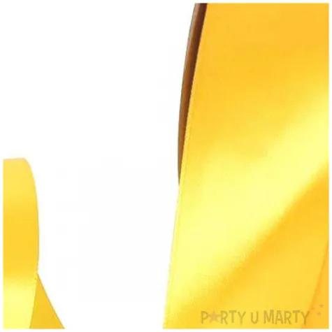 tasiemka satynowa zolta 12 mm 25 m