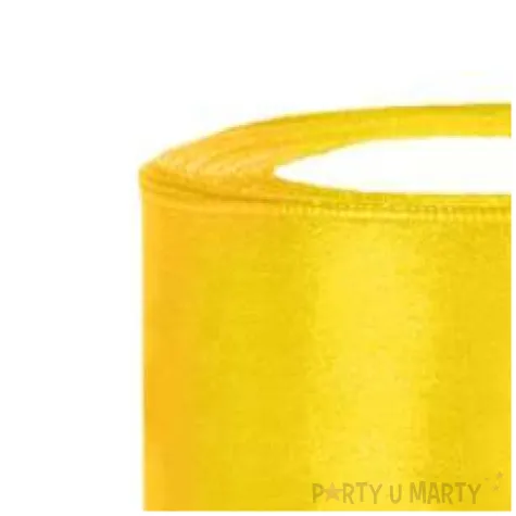 tasiemka satynowa zolta 50 mm 25 m
