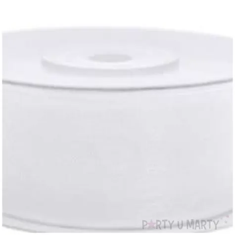 tasiemka szyfonowa biala 19 mm 25 m