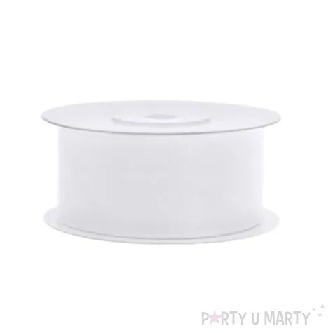 tasiemka szyfonowa biala 38 mm 25 m