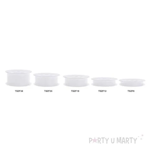 tasiemka szyfonowa biala 38 mm 25 m