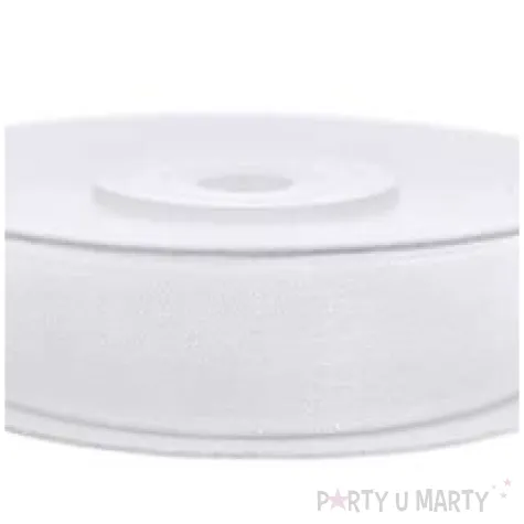 tasiemka szyfonowa biala 6 mm 25 m