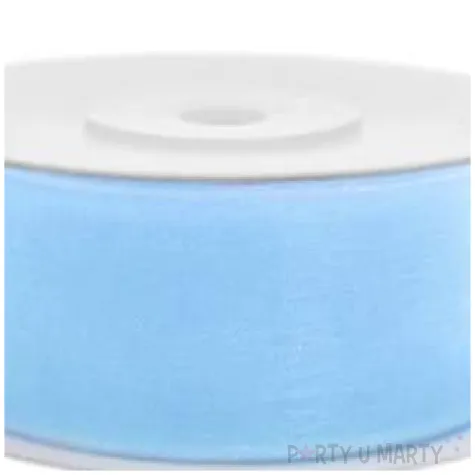tasiemka szyfonowa blekitna 19 mm 25 m
