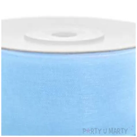 tasiemka szyfonowa blekitna 25 mm 25 m