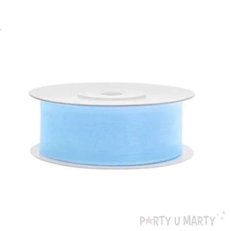 tasiemka szyfonowa blekitna 25 mm 25 m