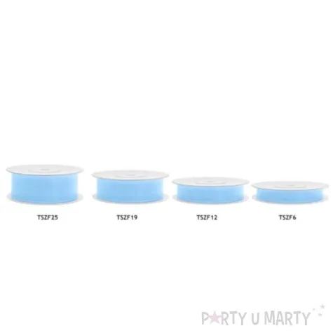 tasiemka szyfonowa blekitna 25 mm 25 m