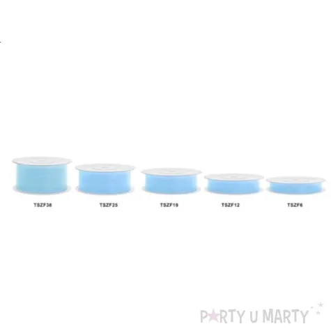 tasiemka szyfonowa blekitna 38 mm 25 m