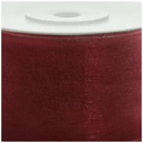 tasiemka szyfonowa bordowa 38 mm 25 m