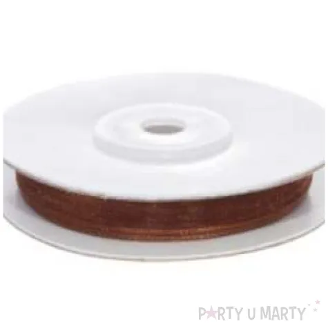 tasiemka szyfonowa braz 6mm 25 m