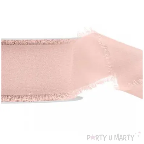 tasiemka szyfonowa classic rozowy jasny partydeco 40 mm 10 m