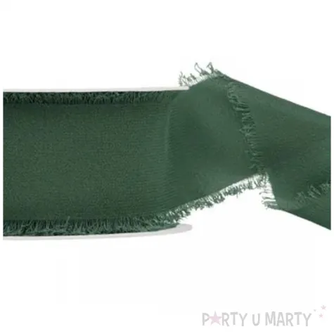 tasiemka szyfonowa classic zielony butelkowy partydeco 40 mm 10 m