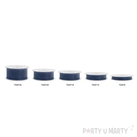 tasiemka szyfonowa granatowa 19 mm 25 m