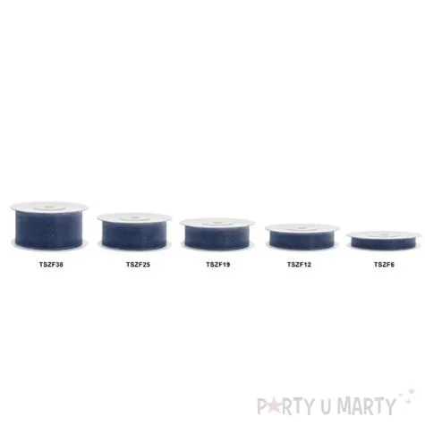 tasiemka szyfonowa granatowa 25 mm 25 m