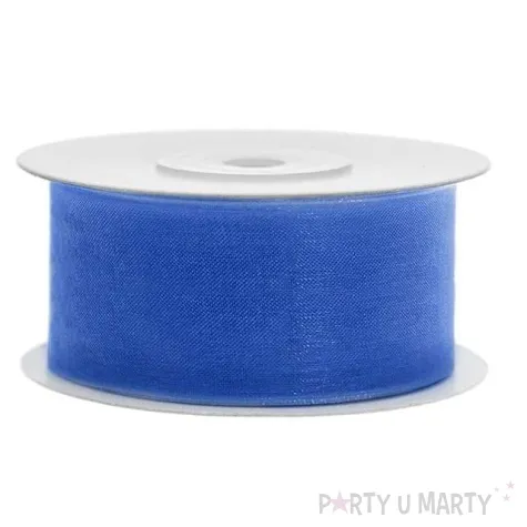 tasiemka szyfonowa granatowa 38 mm 25 m