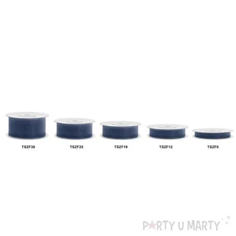 tasiemka szyfonowa granatowa 38 mm 25 m